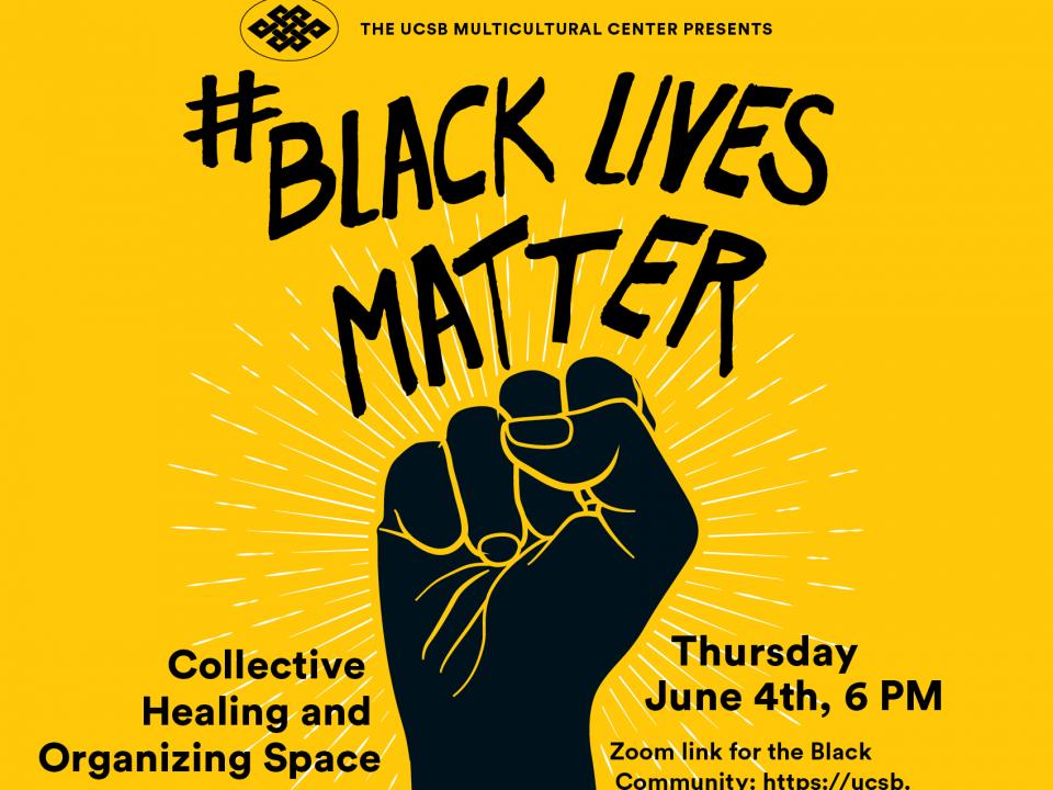 #BlackLivesMatter event poster created by the MCC