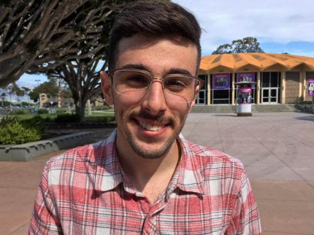 Mayer Feldman (CCS Physics) is coxswain of UCSB rowing’s No. 1-ranked men’s varsity eight. Photo: Jim Logan