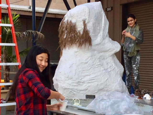 In a cross-listed course between CCS Art and the Art department, students are given the opportunity to install temporary sculptural/spatial artwork on campus.