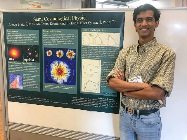 Anoop Praturu presenting a research poster