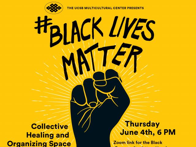 #BlackLivesMatter event poster created by the MCC