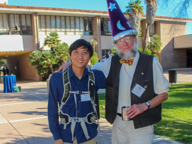 During RACA-Con, Professor Tiffney (right) poses with a student