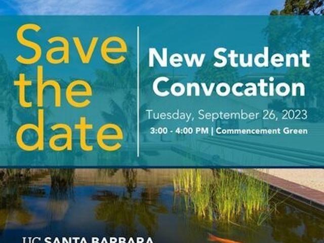 Save the date - New Student Convocation